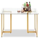 FurnitureR 47-Inch Tempered Glass Dining Table for $64.99