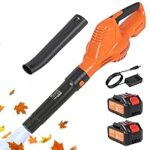 GOCHIFIX Cordless Leaf Blower (130 MPH, 180 CFM) with 2x 21V Batteries & Charger – $33.59 ($55.99 List Price)