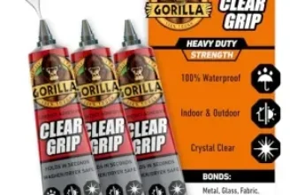 3-Pack Gorilla Clear Grip Waterproof Contact Adhesive for $8.97