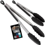 GORILLA GRIP 2-Piece Stainless Steel Kitchen Tongs Set for $8.97