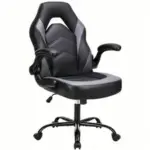Grey PU Leather Gaming Chair – Adjustable Swivel Office Chair for $382.10