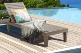 Gymax Outdoor Chaise Lounge Chair with Adjustable Backrest for $63.99