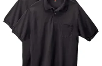 Hanes Men’s EcoSmart Short-Sleeve Polo Shirts 2-Pack for $9.86