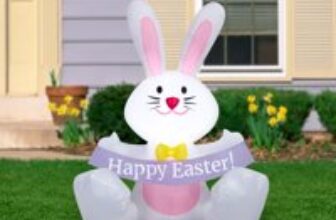 42-Inch Happy Easter Bunny Airblown Yard Inflatable for $17.97