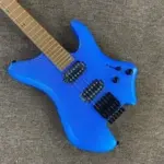 Headless Electric Guitar with Blue and White Ice Cracks for $149.52