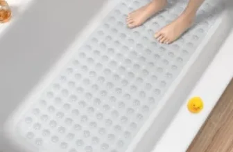 HITSLAM 40″ x 16″ Clear Bath Tub Mat for $7.99