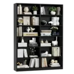 Homfa 74.3-Inch Double Wide 6-Tier Bookcase for $149.99