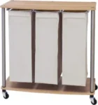 Household Essentials 3-Bag Laundry Sorting Cart with Folding Table for $48