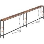 Huuger 102.4 Inch Sofa Table with Power Outlets for $79.99