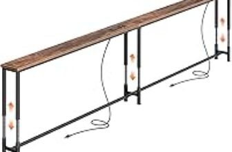Huuger 102.4 Inch Sofa Table with Power Outlets for $79.99