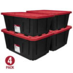 Hyper Tough 27-Gallon Stackable Storage Bin Container (4-Pack) for $32