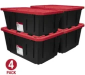 4-Pack Hyper Tough 27 Gallon Stackable Storage Bins for $32