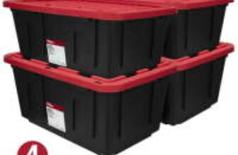 Hyper Tough 27-Gallon Stackable Storage Bin Container (4-Pack) for $32