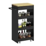 IRONCK Rolling Wood Storage Kitchen Cart for $45