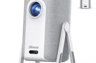 iSinbox 1200-ANSI 1080p Outdoor Projector with WiFi and Bluetooth for $100