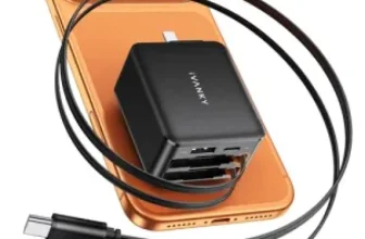 iVANKY 45W Retractable GaN 4-in-1 USB-C Wall Charger with Dual Cables for $16