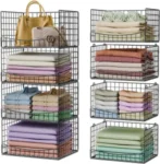 JKsmart 4-Tier Stackable Closet Organizers and Storage Shelves for $22