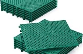 Jocoevol 12-Piece Interlocking Floor Tiles – 11.8 x 11.8 inches for $19.98