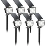 Kaxiida 3-Mode Solar Outdoor Pathway LED Light 6-Pack for $29.99