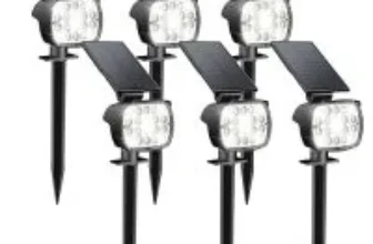 Kaxiida 3-Mode Solar Outdoor Pathway LED Light 6-Pack for $29.99