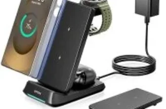 Kpon WF31 3-in-1 Foldable Magnetic Wireless Charging Station for $14.69