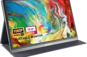 KYY 15.6-Inch 1080p USB-C HDMI Portable Monitor for $67