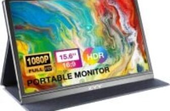 KYY K3 15.6″ 1080p IPS USB-C Portable Monitor with Cover & Screen Protector for $66.47
