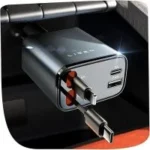 Lisen 4-in-1 69W Retractable Apple Lightning & USB-C Cable Car Charger for $11.99