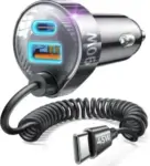 LISEN 90W Fast Car Charger with USB-C Port for $7.99