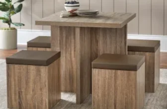 Mainstays 5-Piece Dexter Dining Set with Storage Ottoman for $72