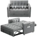 Marsail 3-in-1 Convertible Futon Sleeper Sofa Bed for $290