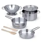 Melissa & Doug 8-Piece Stainless Steel Pots and Pans Kitchen Set for $11.75 $12
