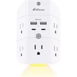Mifaso 5-Outlet Surge Protector with 4 USB Ports for $7.99