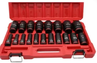 Milwaukee SHOCKWAVE 19-Piece 1/2″ Drive SAE Deep Impact Socket Set for $94 (Retail $185)