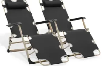 Set of 2 MoNiBloom Folding Lounge Chairs for $44