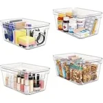 4-Pack Moonedge Small Clear Plastic Storage Bins for $20.99