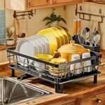 Moukabal 13×17-inch Stainless Steel Dish Rack with Swivel Spout for $22.68