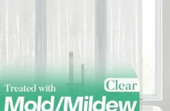 Mrs Awesome 72″ x 72″ Clear Shower Curtain Liner with 3 Magnets for $3.79