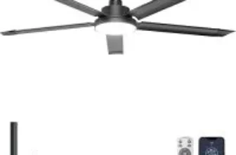 Ohniyou 60″ Aluminum Blade Remote Controlled Ceiling Fan Light for $79.99