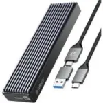 Orico M2PV Aluminum M.2 NVMe & SATA SSD Enclosure for $10.49