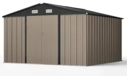 Patiowell 10′ x 10′ Outdoor Storage Metal Shed for $325 with Free Shipping