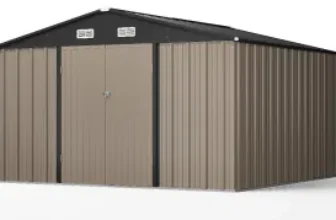 Patiowell 10′ x 10′ Outdoor Storage Metal Shed for $325 with Free Shipping