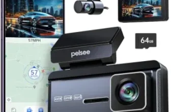 Pelsee P3 4K + 1080p Front and Rear Dash Cam for $40
