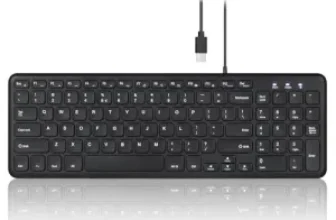Perixx Wired Silent USB-C Scissor Keyboard with Number Pad for $18