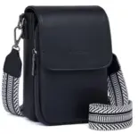 POIUGOYA Small Leather Triple Compartment Crossbody Bag for $11