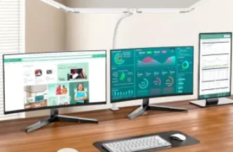 Pzloz Double Head LED Desk Lamp with Remote Control for $34.98 $35