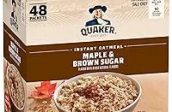 48-Pack Quaker Instant Oatmeal, Maple & Brown Sugar for $10.24
