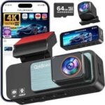 QzkBoeo 4K HDR Dash Cam with 1080p Rear Camera and 64GB Card for $39.89
