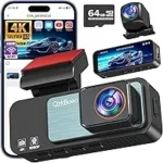 QzkBoeo 4K HDR WiFi Dash Cam with 1080p Rear Camera for $39.89