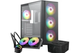 RAIDMAX X606 Mesh ATX Case Bundle with 750W PSU, Liquid Cooler, and 4 ARGB Fans for $99.99